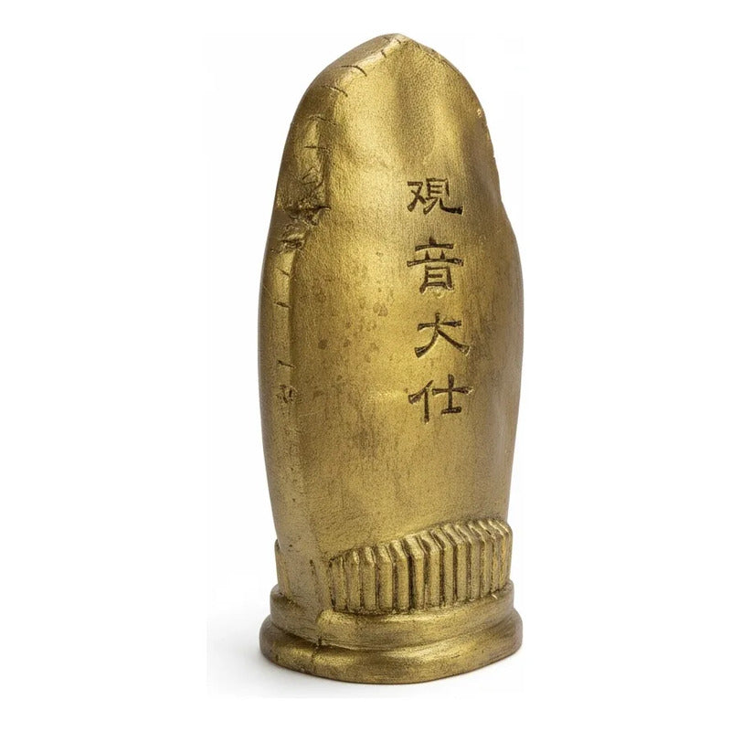 Figura Diosa Kuan Yin Resina 19 Cm Feng Shui Dorado