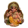 Estatua Ganesh Trono Resina 14 Cm.