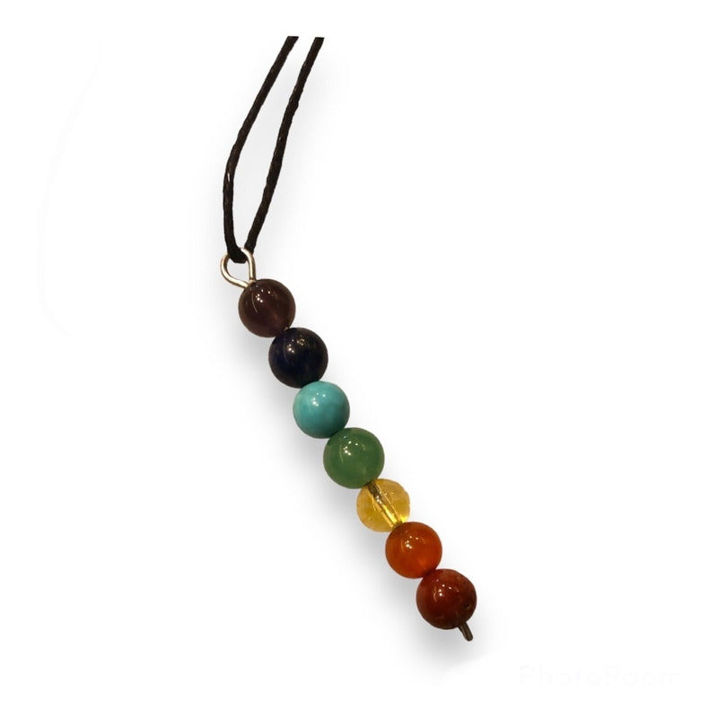7 Chakras Dije Colgante Con Cuarzo