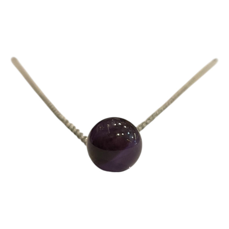 Cuarzo En Esfera Dije Con Cadena