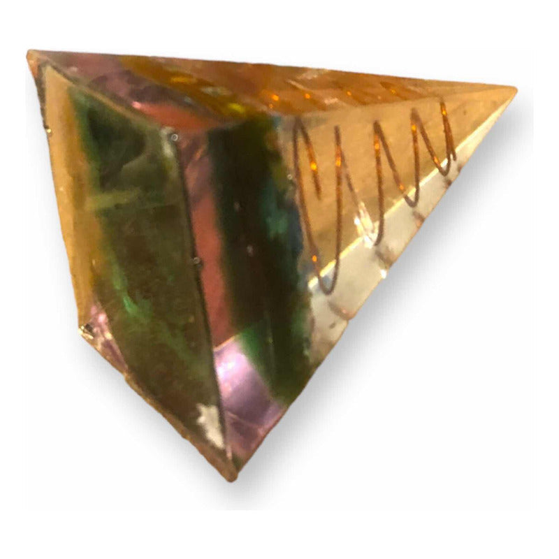 Pirámide De Orgonita 7cm Con Resina verde
