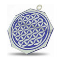 Espejo Octagonal Flor De La Vida 9cm Morado