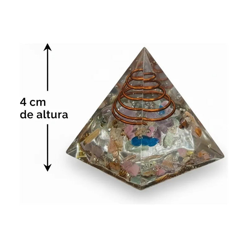 Piramide Orgonita 4 Cm De Altura Transparente