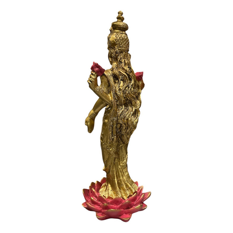 Lakshmi Diosa Fortuna Resina Artesanal Ritualizado.