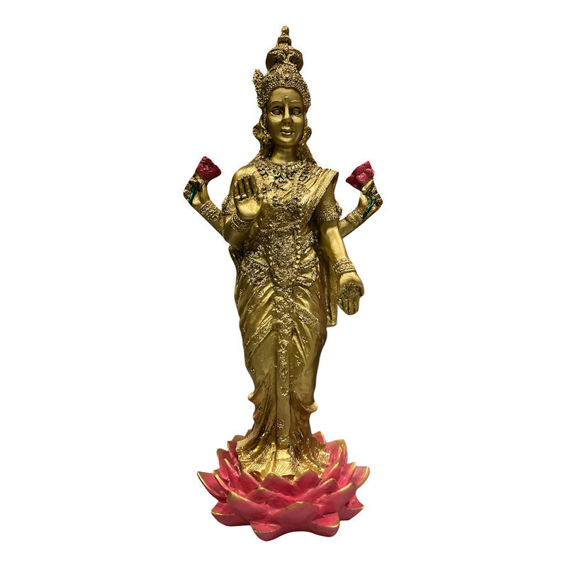 Lakshmi Diosa Fortuna Resina Artesanal Ritualizado.