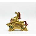 Caballo Del Año Chino Figura De Resina 6.5x8x2.5cm Dorado