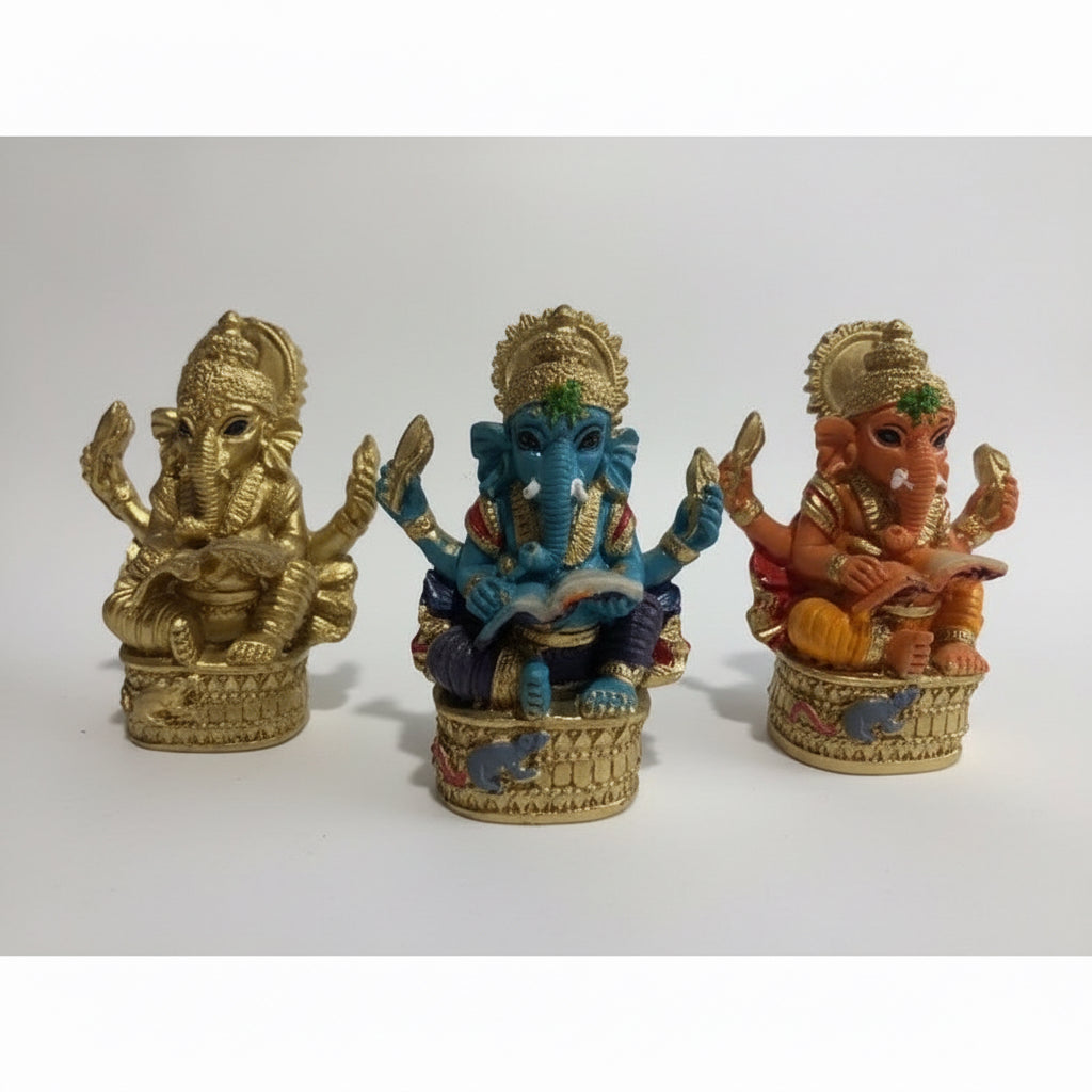 Ganesh Figura Resina Dios De La Prosperidad 7.5 Cm 1 Pieza