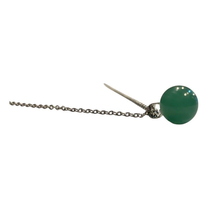 Cuarzo En Esfera Dije Con Cadena