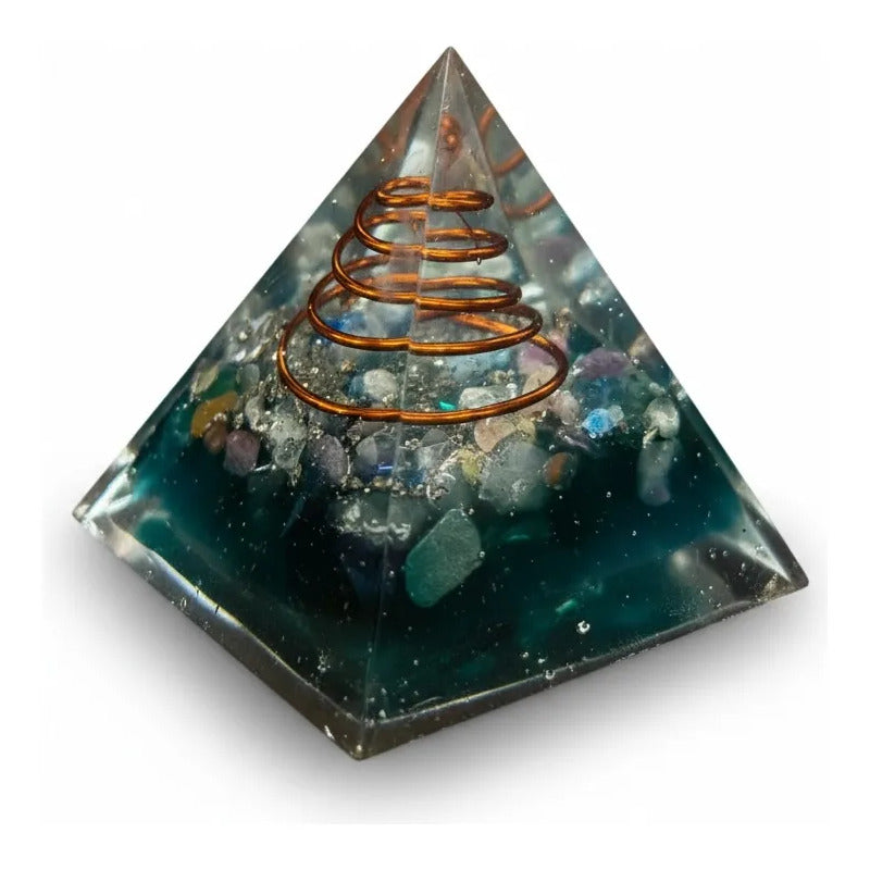 Piramide Orgonita 4 Cm De Altura Verde