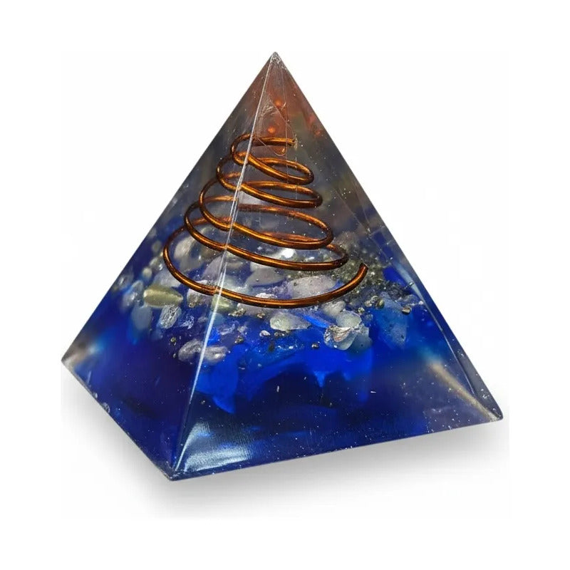 Piramide Orgonita 5 Cm De Altura Azul