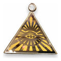 Espejo Triangular Ojo Visor De Cristal Grabado 9x9 Cristal