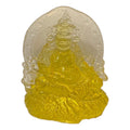 Dzambhala De La Prosperidad Buda En Resina Cristal 12cm Amarillo