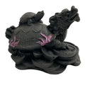 Tortuga Dragon Negra Feng Shui Cura Pequeña 6 Cm Alto Negro