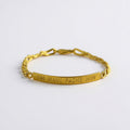 Esclava De Tumbaga Grabada Con El Om Mani Padme Hum Dorado 10 Cm 7 Cm