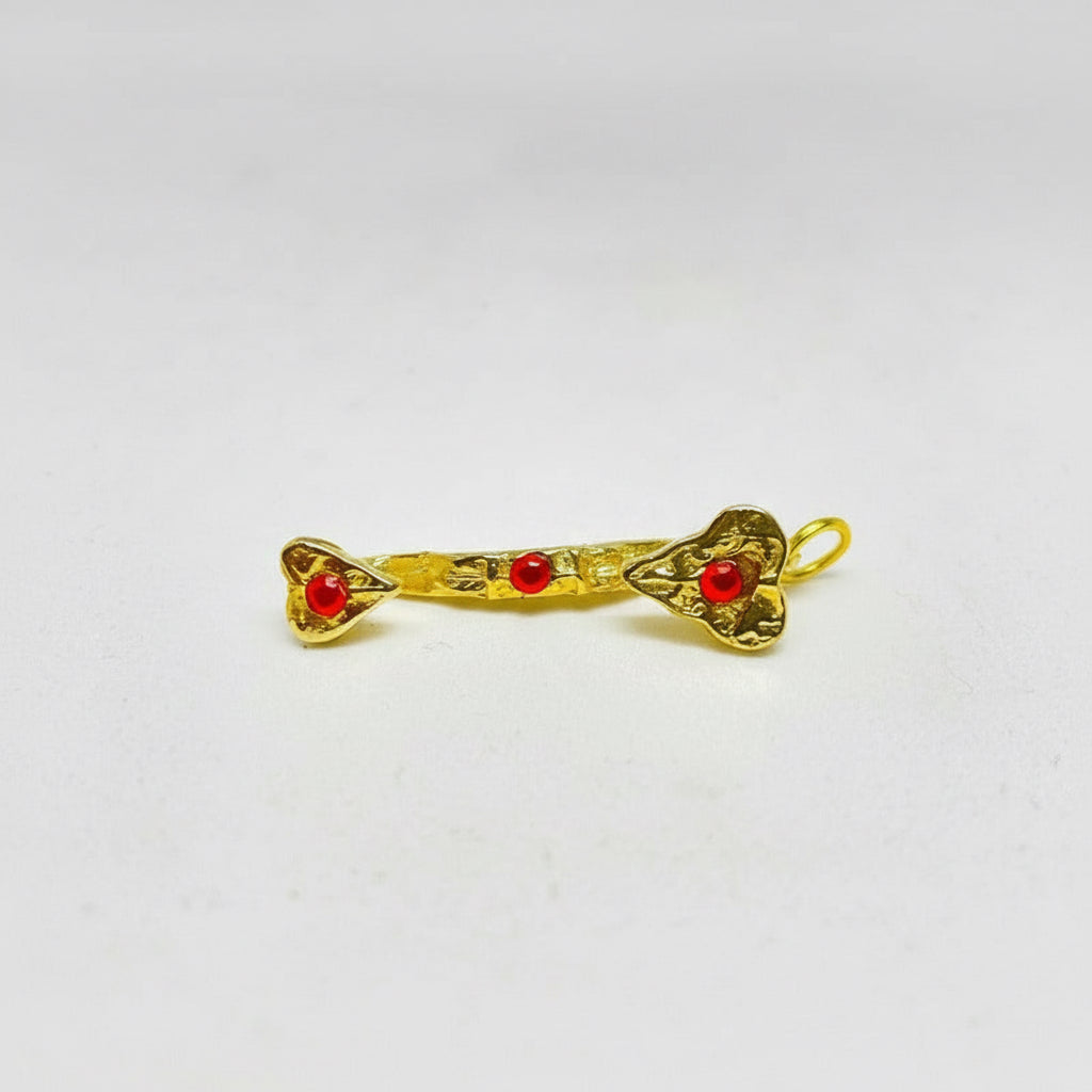 Ru Yi Amuleto Feng Shui Baño De Oro Con Cristal 4 Cm