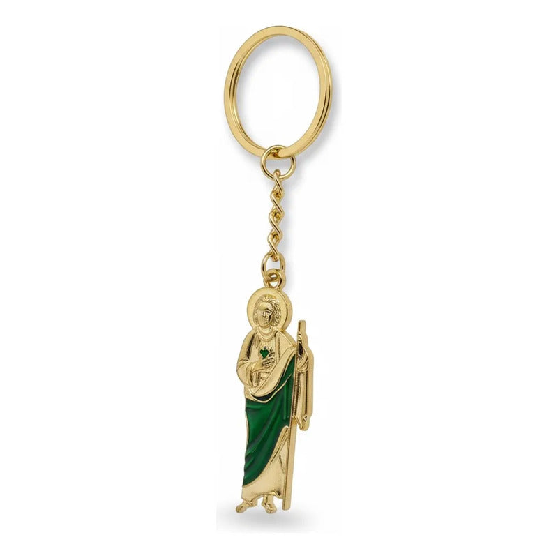 Llavero De San Judas 5 Cm Dorado
