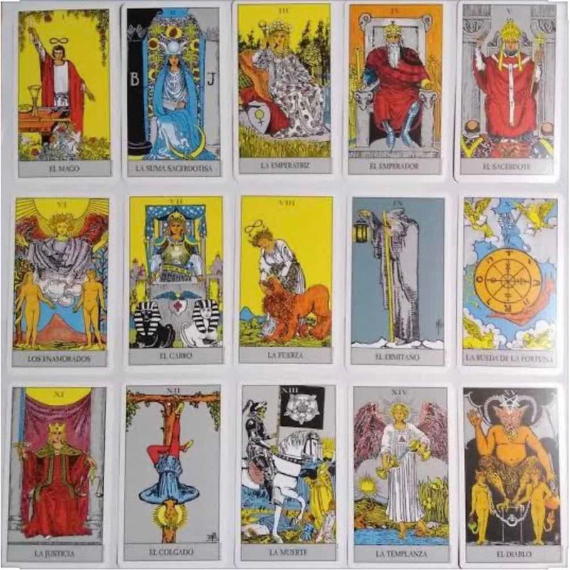 Tarot Rider + Instructivo + Amuleto + Morral  Import. 12.5cm