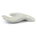 Porta Incienso Ceramico 18x13cm Blanco Mano Mano