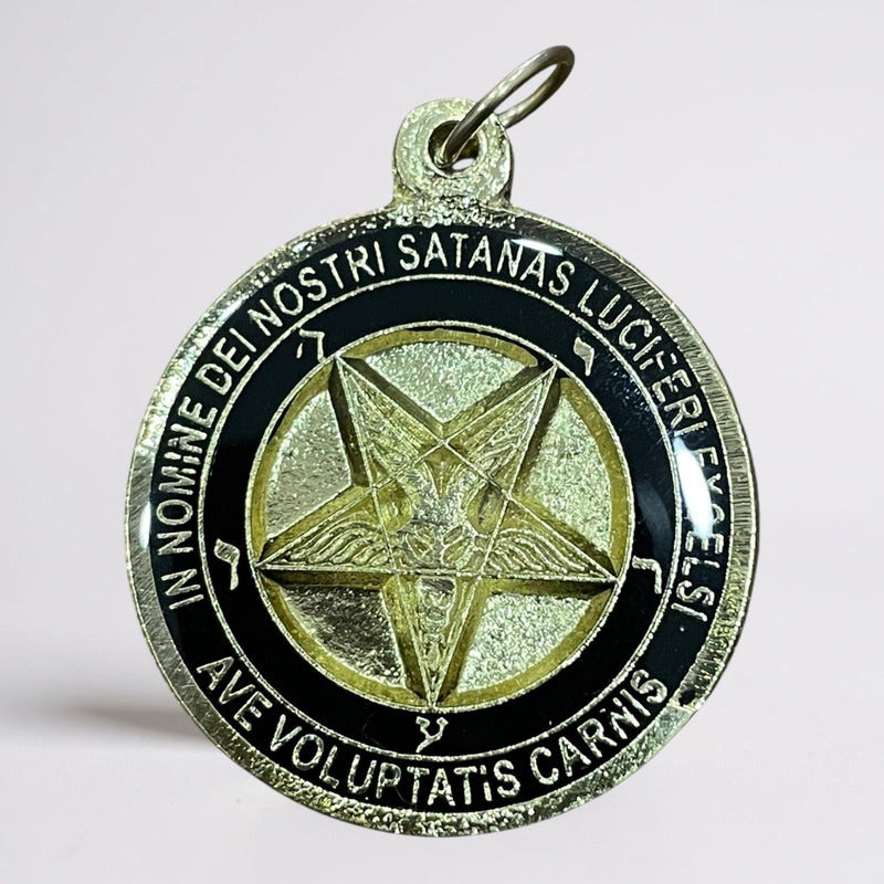 Medalla Encapsulada 30mm Amuleto De Protección Varios Modelo Baphomet