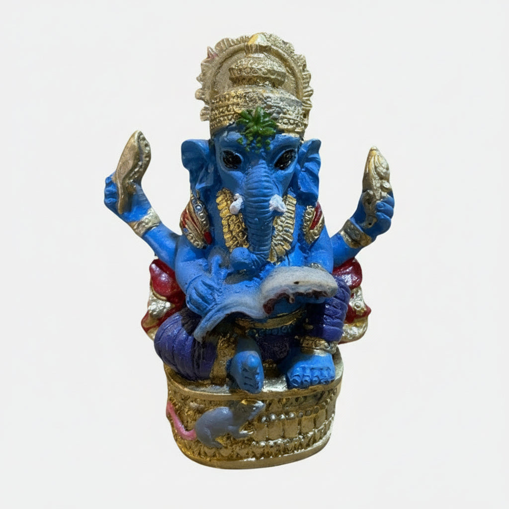 Ganesh Figura Resina Dios De La Prosperidad 7.5 Cm 1 Pieza