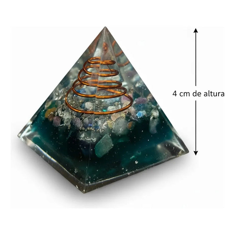 Piramide Orgonita 4 Cm De Altura Verde