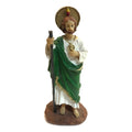 Figura San Judas Tadeo Resina 12.5cm Verde Con Blanco