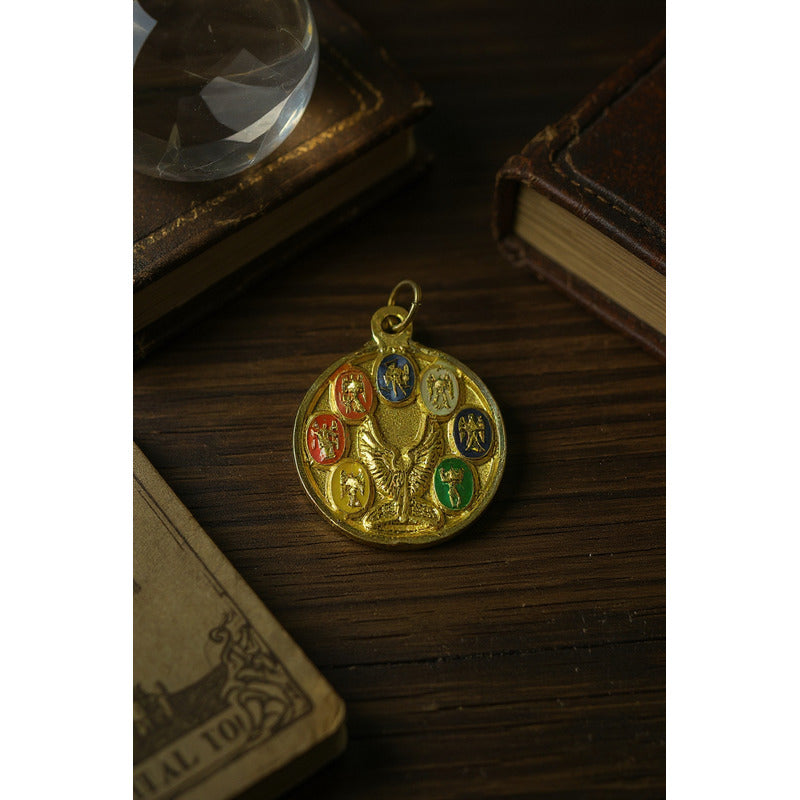 Sello Seite Arcangeles  Metatron Dije Metal Encapsulado 25mm