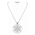 Metatron Dije De Acero Inoxidable Con Cadena Plateado