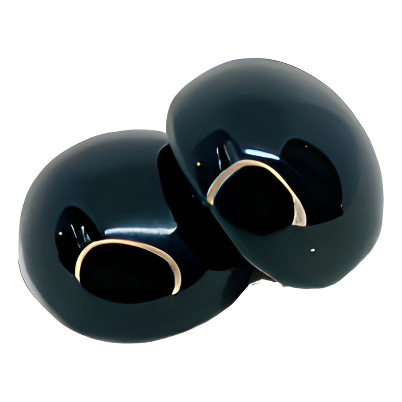 Ombliguera Artesanal De Obsidiana Negra Única Negro