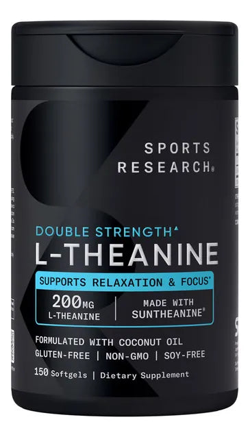 L-Theanine | Sports Research®, Relajación Mental, Enfoque y Calma Natural sin Somnolencia