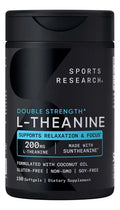 L-Theanine | Sports Research®, Relajación Mental, Enfoque y Calma Natural sin Somnolencia