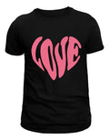 Playera Negra Hombre – Estampado LOVE | Minimalismo Urbano