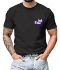 Playera Negra Hombre – Gato Pixel Art Estilo Arcade | Minimalismo Urbano