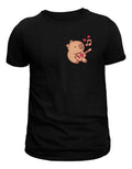 Playera Negra Mujer – Capibara Tocando Guitarra | Minimalismo Urbano