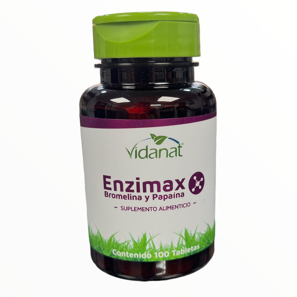 TAB ENZIMAX BROMELINA Y PAPAINA C/ 100 VIDANAT