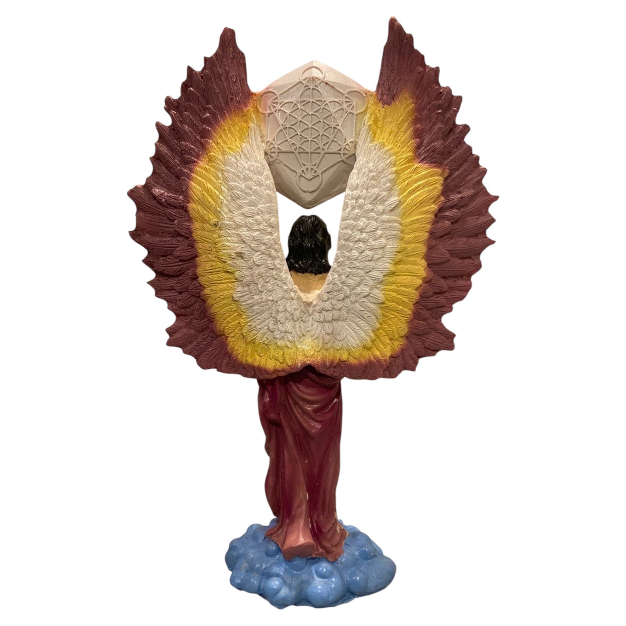 Metatron Arcangel Resina Nacional Pintado A Mano 32 Cm