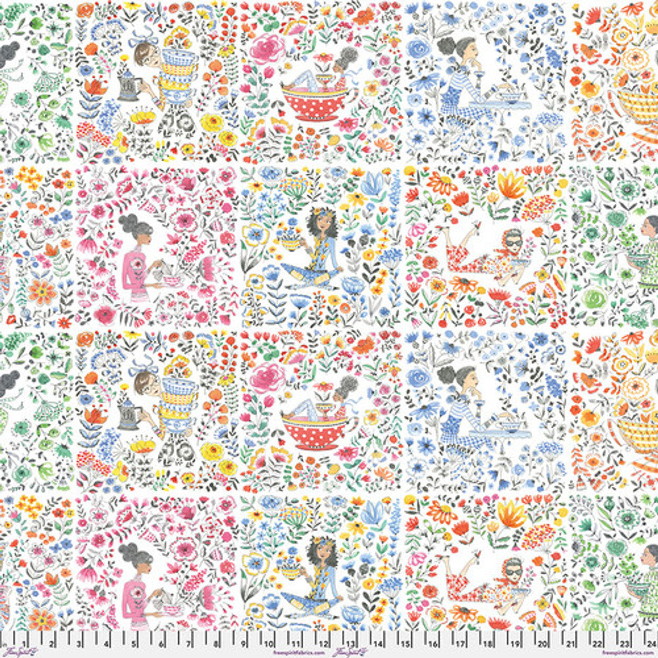 1/2 metro de Cuadros de Mujeres y Flores Infusionadas de Ann Keegan