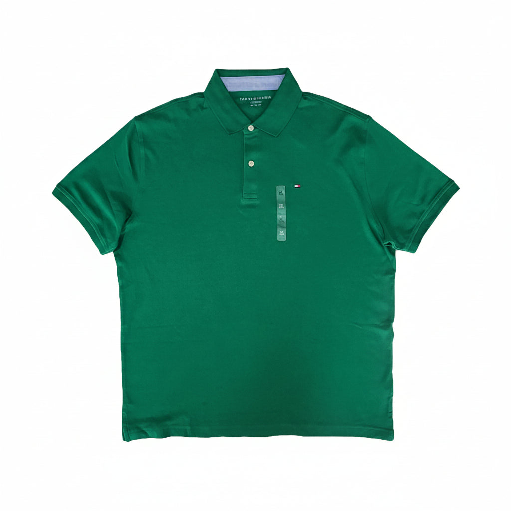 Playera Polo Tommy Hilfiger Hombre — Verde Bandera Tallas L-XL