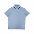Playera Polo Tommy Hilfiger Hombre — Azul Cielo Cuello Negro Talla M