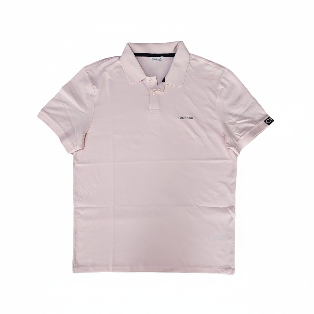 Playera Polo Calvin Klein Hombre — Rosa Palo Liso Logo CK Talla M