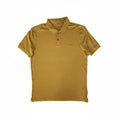 Playera Polo Calvin Klein Hombre — Mostaza Dorado Liso Logo CK Talla M