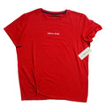 Playera Cuello Redondo Tommy Hilfiger Mujer — Roja Logo Centrado Blanco Talla L