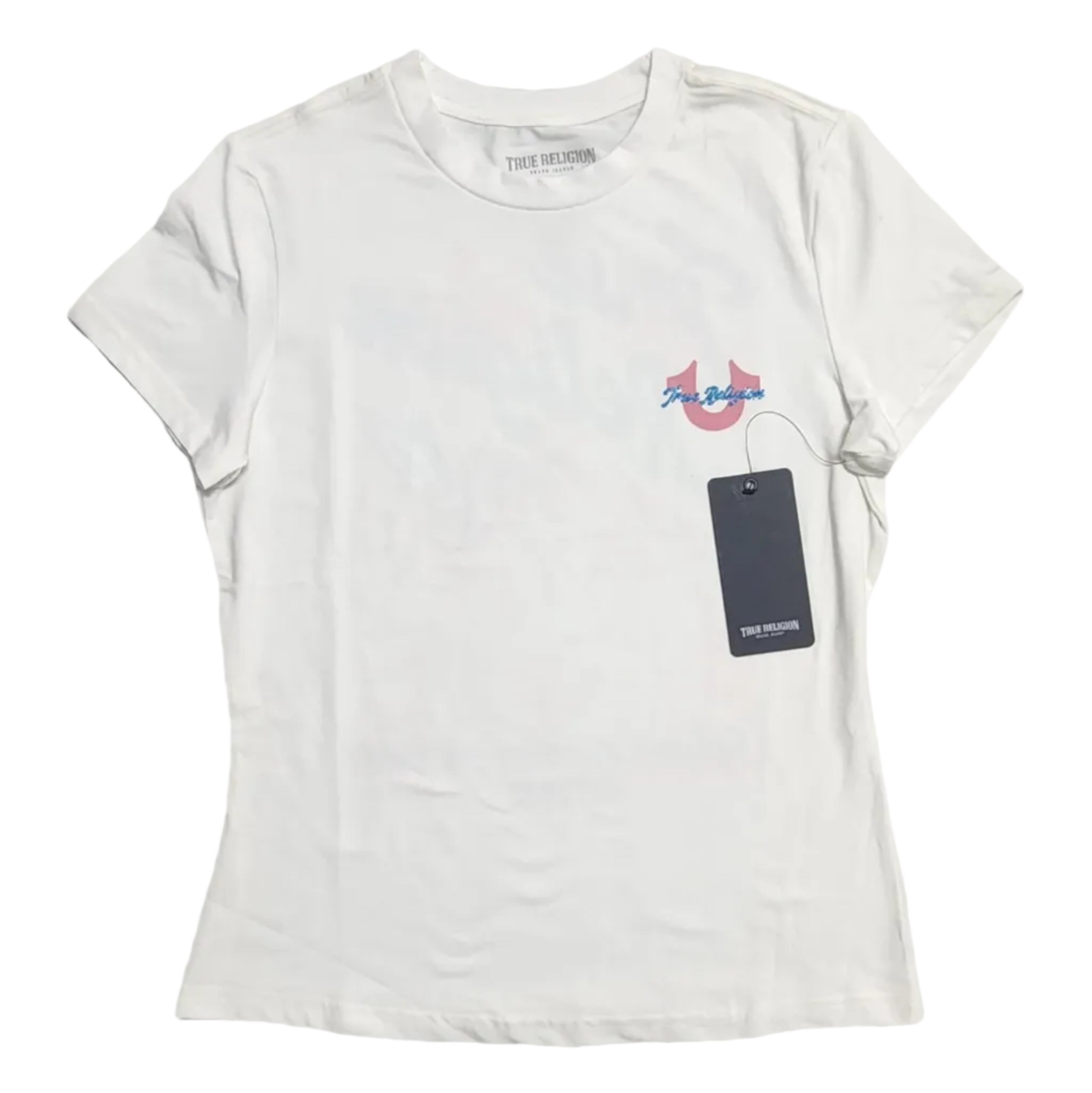 Playera Cuello Redondo True Religion Blanca Buddha Tropical Talla S