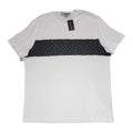 Playera Cuello Redondo Michael Kors Hombre — Blanca Banda Monograma MK Talla XL