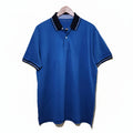 Playera Polo Tommy Hilfiger Hombre — Azul Royal Cuello Navy con Rayas Talla L