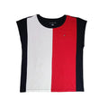 Playera Sin Mangas Tommy Hilfiger Tricolor Block Azul Blanco Rojo Talla S
