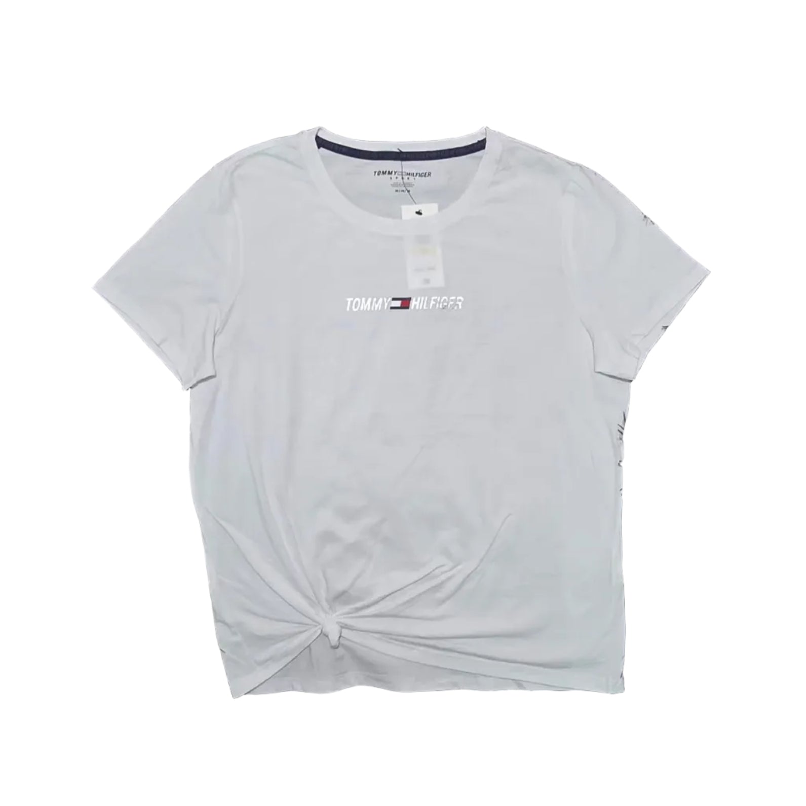 Playera Cuello Redondo Tommy Hilfiger Blanca Logo Bordado Talla M