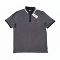 Playera Polo DKNY Hombre — Gris Marengo Cuello Negro Talla L