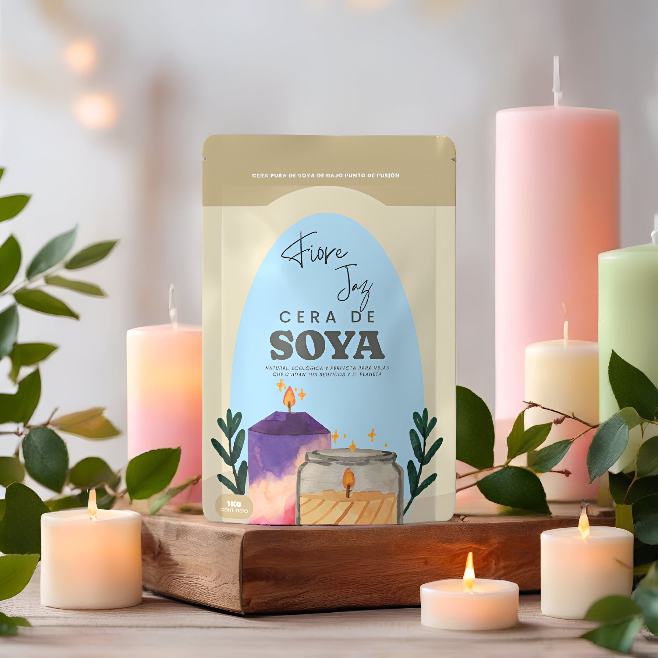 Cera de Soya de Bajo Punto de Fusión – para Velas y Masajes