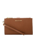 Michael Kors Jet Set Large Leather Smartphone Wristlet Wallet Brown